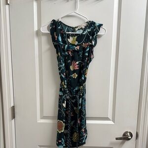 LOFT Blue Flutter Sleeve Mini Sundress